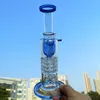 Atacado Inverted Chuveiro Grosso de Vidro de Grosso Azul Verde Azul Disponível Ratchet Perc Boncos de Vidro Torus Barrel Rigs Petróleo Dab Rig Eloncoh com tigela YQ02