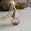 Diamond Car Air Freshener Perfume Fragrance Diffuser Empty Glass Bottle Portable Pendant Hot Selling Wholesale CCJ3031