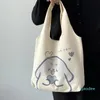 Abendtaschen Canvas Tote Shopper Tasche für Frauen 2021 Cartoon Druck Große Frau Baumwolltuch Schulter Shopping Handtasche Eco Beach Travel