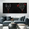 Black Woman Canvas Art Malarstwo Nowoczesne Dekoracje Ścienne Plakaty I Wydruki Postać Print Print Wall Picture do salonu Cuadros