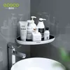 ECOCO Köşe Banyo Organizatör Raf Şampuan Kozmetik Depolama Raf Duvara Monte Mutfak Ev Eşyaları Aksesuarları 211112