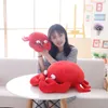 30cm 50cm kawaii 재미 있은 게 플러시 베개 부드러운 붉은 바다 동물 박제 만화 장난감 소파 홈 장식 쿠션 인형 친구를위한 쿠션 인형