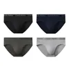 Underpants 4 pcs underwear masculino homens puro homens cuecas plus-tamanho masculino cintura triângulo respirável sexo macio alto elástico