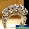 Anillos de boda Lujo Hombre Mujer Cristal Zircon Anillo de piedra Vintage 925 Conjunto de plata Promesa Compromiso para hombres y mujeres Precio de fábrica diseño experto Calidad Lo último