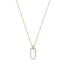 Collar de hebilla de anillo de oro de alta calidad moda collar de cristal hembra collar de clavícula cadena de suéter
