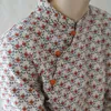 Johnature Lange mouwen Jurken Corduroy Chinese Stijl Stand Cheongsam voor Dames Print Floral Spring Vintage A-lijn jurk 210521