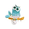 Cute Owl Brooches Pins Colorful Enamel Animal Bird Brooch New Year Gift for Kids Christmas Decoration