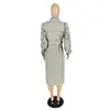 Women's Trench Coats Marca Moda Rua Sexy Mulheres Roupas Tops Ruched Longo Manga Chique Elegante Lady Exterior