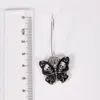 Boucles d'oreilles à breloques de personnalité, créativité individuelle, ailes de papillon noires incrustées de crânes, longues boucles d'oreilles à pendentif, cadeaux pour femmes, bijoux