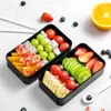 1200 ml Microwavable Lunchbox BPA GRATIS Draagbare Bento Lekvrij Voedselcontainer met eetstokjes Lepel School Office 210423