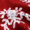 H.SA冬スノーフレークセータークリスマスセーターロングトップスソフトプルジャンパー厚い暖かいニットセーター赤貨車210716