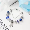 Strands Charm Boncuk Bilezik Moda Bilezik Dream Catcher Kolye 925 Gümüş Bileklik Mavi Yıldız DIY Takı Aksesuarları Düğün Hediyesi