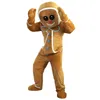Performance Gingerbread Mascot Costumes Halloween Fancy Party Dress Cartoon Character Carnival Xmas Easter Advertising Birthday Party Costume Outfit
