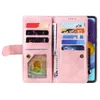 Custodie multifunzionali in pelle per portafoglio per Galaxy S22 Ultra Plus A33 A53 A22 A82 5G Iphone 13 Pro Max Zipper Bling Glitter Sparkle 9Card Slot Holder Flip Cover Pouch