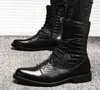 Diseñador de moda Botas Zapatos casuales para hombres Cuero genuino suave Caminar Conducir Estilo del Reino Unido Cómodo Oficina de la ciudad Bota diaria Hombres Zapatillas de deporte