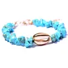 Pulsera con abalorio de concha bohemia a la moda para mujer, brazaletes de concha de mar de piedra Natural de concha, accesorios de joyería para mujer, regalos