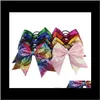 8-дюймовая мода ручной работы Bling Cheer Bows Bows Pairbands для девочек дети дети бутик Accessorie F6VC2 аксессуары SCD84