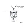 Pendant Necklaces Movie VMens Collar Con Colgante De Acero Inoxidable Cadena Hip Hop Adecuado Para Vendetta Anonymous7404193