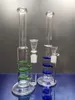 Colorful Straight Tube Glass Bong Triple Layer Comb Perc Hookah Percolator Water Pipes Heady Oil Dab Rig zeusartshop