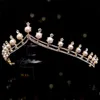 Perły Tiaras I Korony Rhinestone Opaski na głowę dla kobiet Bride Noiva Wedding Włosy Akcesoria Księżniczka Diadem Decor Biżuteria