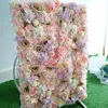 60x40cm Seta Rosa Fiori Artificiali Pannelli da parete di fiori fai-da-te Rosa Romantico Festa di nozze Evento Sfondo Decor Baby Shower Decoration