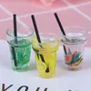 Hars Mini 1:12 Schaalfruit Citroen Simulatie Drink voor Poppenhuis Miniatuur Speelgoed Melkthee Drink Doll Voedsel Keukenaccessoires