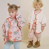 Winter RJ Merk Bloem Jas Meisjes Truien Handgemaakte Babybroek Pullover Cardigan Peuter Jongens Demin Jas Kinderkleding Set 211204