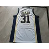 0098バスケットボールジャージーメンズユース女性ヴィンテージ＃31 Ron Baker Wichita State Size S-5XLカスタム任意の名前または番号