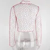 ALLNeon E-girl Aesthetics Floral Stitch Heart Cropped Tops Y2K Fashion Ruffles Long Sleeve T-shirts Sweet Vintage Outfits Slim X0628