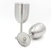 2021 silver 10oz vin glasögon bägare dubbel lager rostfritt stål vin kopp öl kaffe vin glas med lock