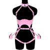 Cinture Imbracatura sexy per donna Set Body Bondage Strap Cintura Calze Bdsm Lingerie Seks Pelle Vita alla gamba Coscia Giarrettiere3518515