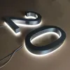 Prisvärd pris borstat Chrome House Numbers Backlighighted LED Door Luminous Decorative Signage Multi Color Other Hardware