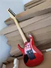 Factory Custom Red Body Electric Guitar, Resewood Fingerboard, Czarny sprzęt, Wkładka liściowa, zapewniają dostosowane usługi