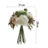 Simulazione rosa mazzo di fiori di seta artificiale matrimonio sposa mano bouquet decorazione della casa accessori tavolo floreale
