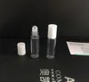 2021 10 ml Rolo de vidro recarregável vazio em garrafas com tampa branca perfeita para perfumes de aromaterapia Óleos essenciais Lip Gloss e mais