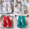 Top quality Wholesale Brand woman slipper designer lady Sandals summer jelly slide high heel slippers luxury Casual shoes Womens Leather Alphabet England Style