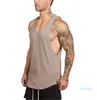 Brand Gyms Stringer Clothing Bodybuilding Tank Top Men Fitness Singlet Sleeveless Shirt Solid Cotton Muscle Vest Undershirt kg-128