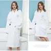 Serviette blanc femmes hommes coton peigné Kimono peignoir Robe amoureux Couple éponge vêtements de nuit hiver épaissir chaud Robe vêtements de nuit