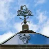 Nowate przedmioty pogodowe Vane Spinner Motorcycle Weathervane For Garden Yard Decoration Metal4892453