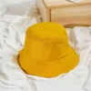 新しいユニセックスコットンバケツの帽子女性夏の日焼け止めパナマ帽子男性ピュアカラーのサンボンネットFedoras屋外の漁師の帽子ビーチキャップY220411