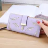 ハンドバッグLuxurys Designers Bags PU Leather Purse Memale 2021 Korean Women039s Wallet Long Fashion Handbags Hollow Leaf Zipper BU7992767407