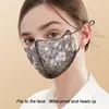 Masque d'angle en tissu pour protection des yeux pour adultes, masques lavables en maille tridimensionnelle à paillettes 3D, en dentelle et en coton, nouvelle collection 2021