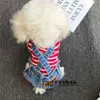 Tuta di jeans Cani Piccoli vestiti per animali domestici Costume da cowboy Jean Suit per Chihuahua Pug Jeans Dog 210401