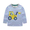 Saut mètres Animaux Applique Garçons T-shirts Coton Bébé Vêtements À Manches Longues Enfants Vêtements Ours Automne Tees Tops Pour 210529