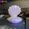 Promozione pubblicitaria conchiglia gonfiabile con luci a LED mollusco gigante Decorazione parata di danza sul palco della sirena