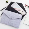 A4 Documents Pouch Filt Storage Bag Business Affairs File Folder för att arbeta i en kontor Färgrik knapp 2 5ch T2