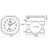 유니버설 알루미늄 합금 4color 7 / 8inch 1inch 오토바이 빛나는 핸들 바 시계 시계 온도계 CNC 크롬 오토바이