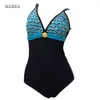 SGCHUA Leopard Swimwear One Piece Plus Size 5XL Women's Swimsuits Mermaid Backless Beach Bathing Suit Big Chest Bather Bodysuit 210407