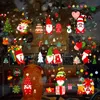 Leuke Santa Claus Window Glas Stickers Casement Vakantie Decoratie Kerstmisluiksticker Scène Regeling 496