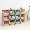 Kitchen Storage Basket Plastic Multifunctional Hollow Vegetable and Fruit Rack with Lid Box 210423